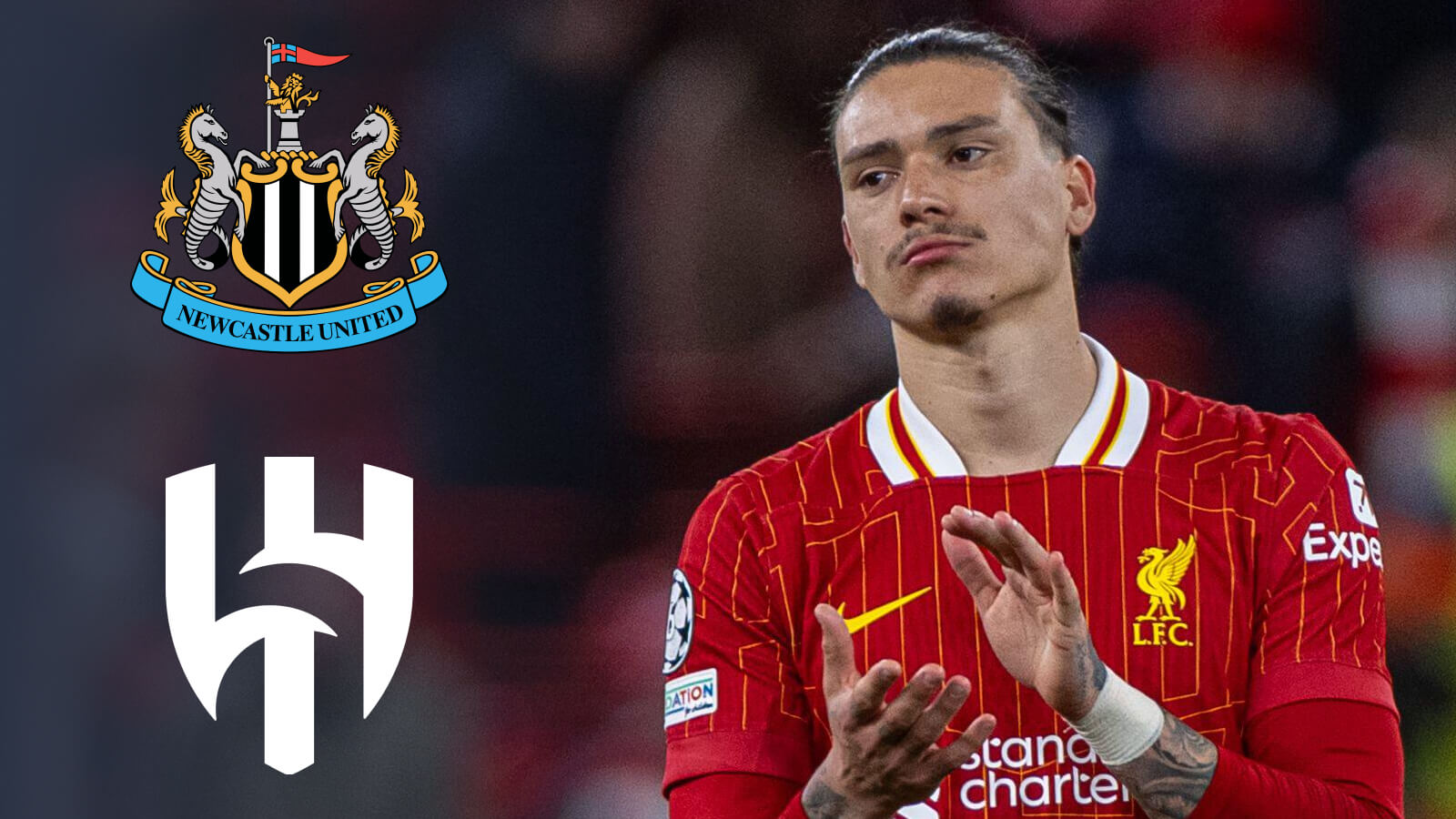 F365 Two Badges Darwin Nunez Newcastle United Al Hilal