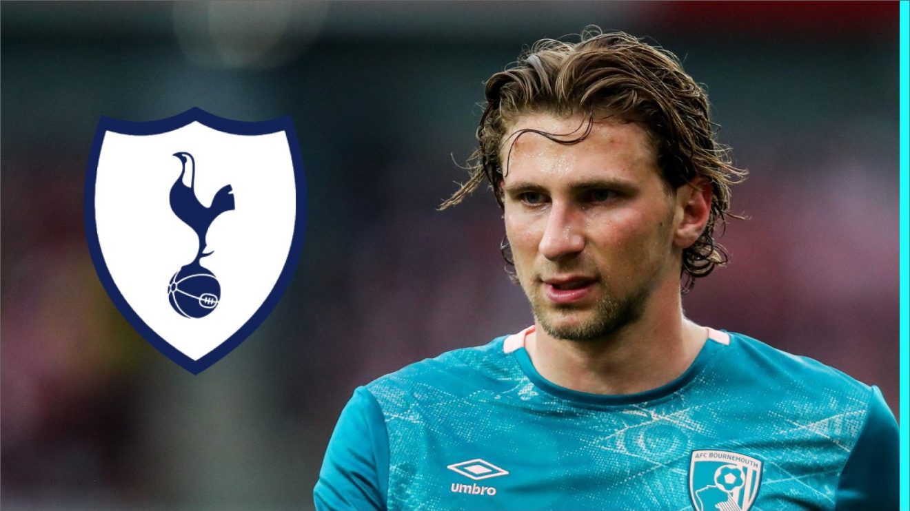 The Tottenham badge and Illia Zabarnyi