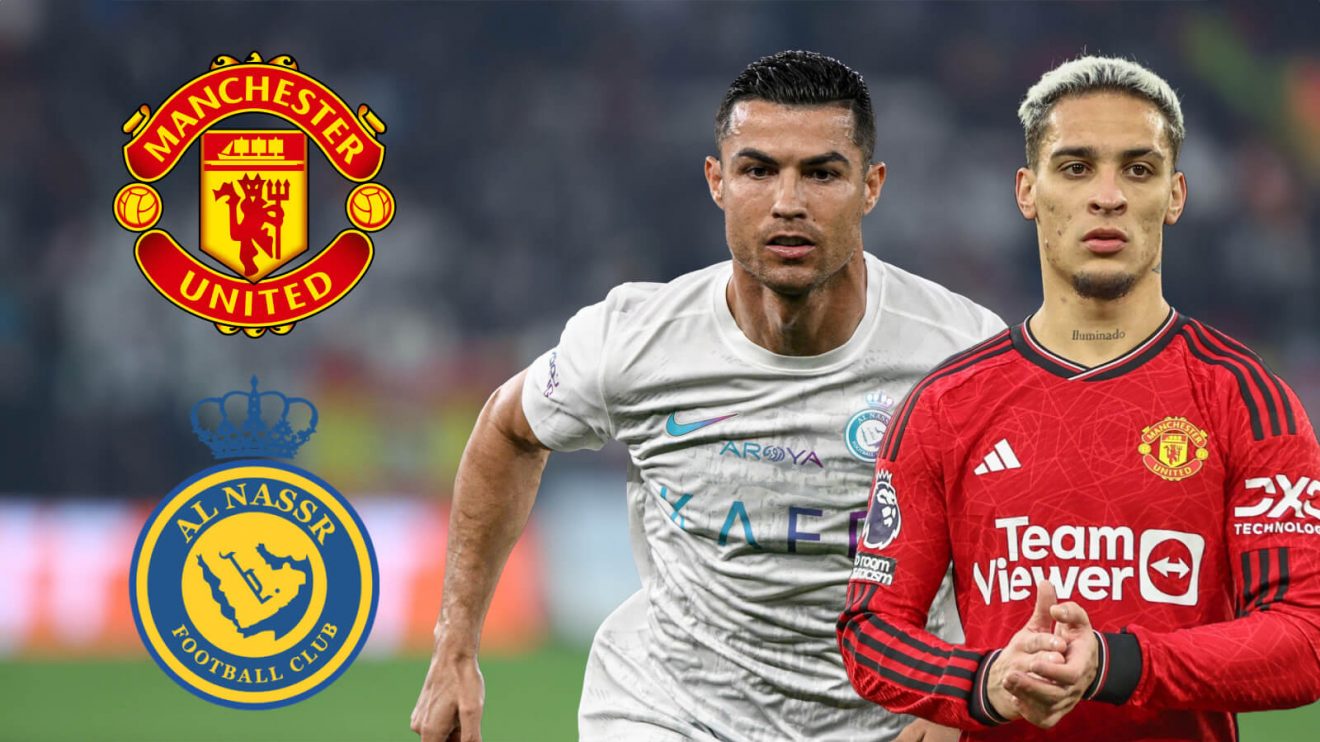 Man Utd winger Antony and Cristiano Ronaldo