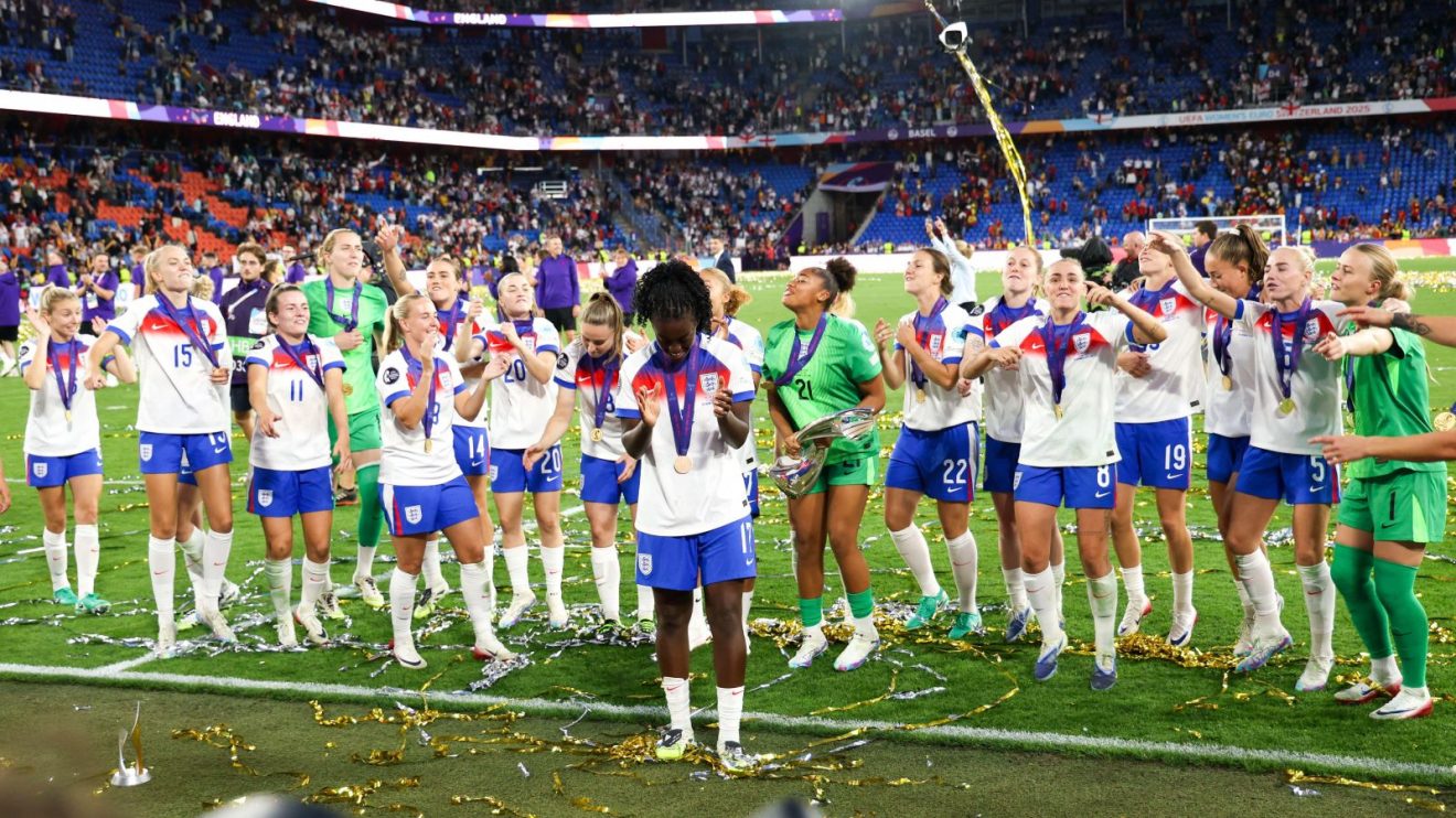 England women celebrate