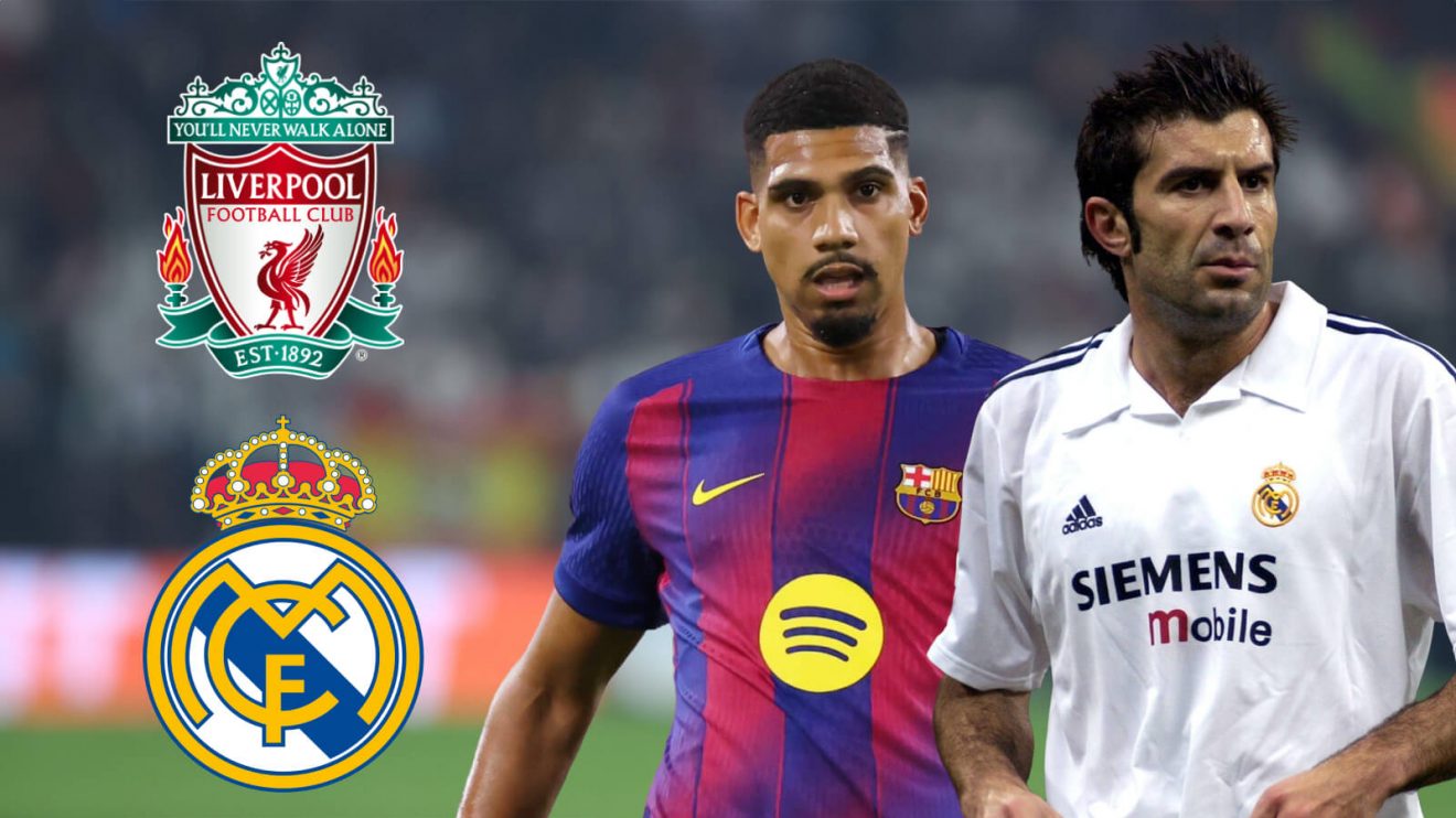 Liverpool transfer target Ronald Araujo and Luis Figo