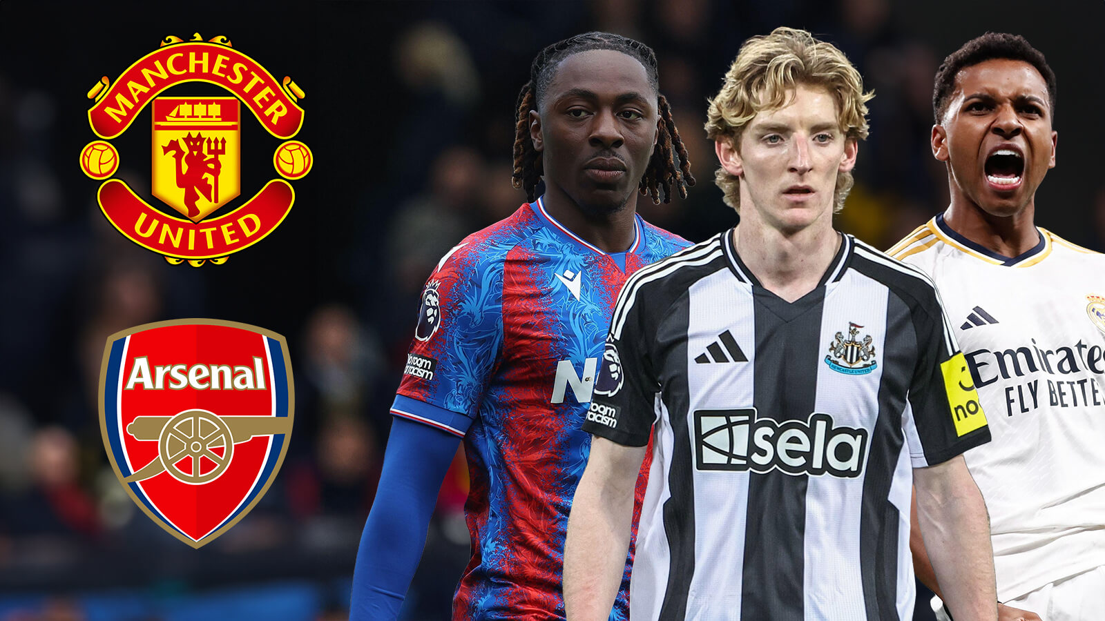 F365 Two Badges Anthony Gordon Rodrygo Silva Eberechi Eze Manchester United Arsenal