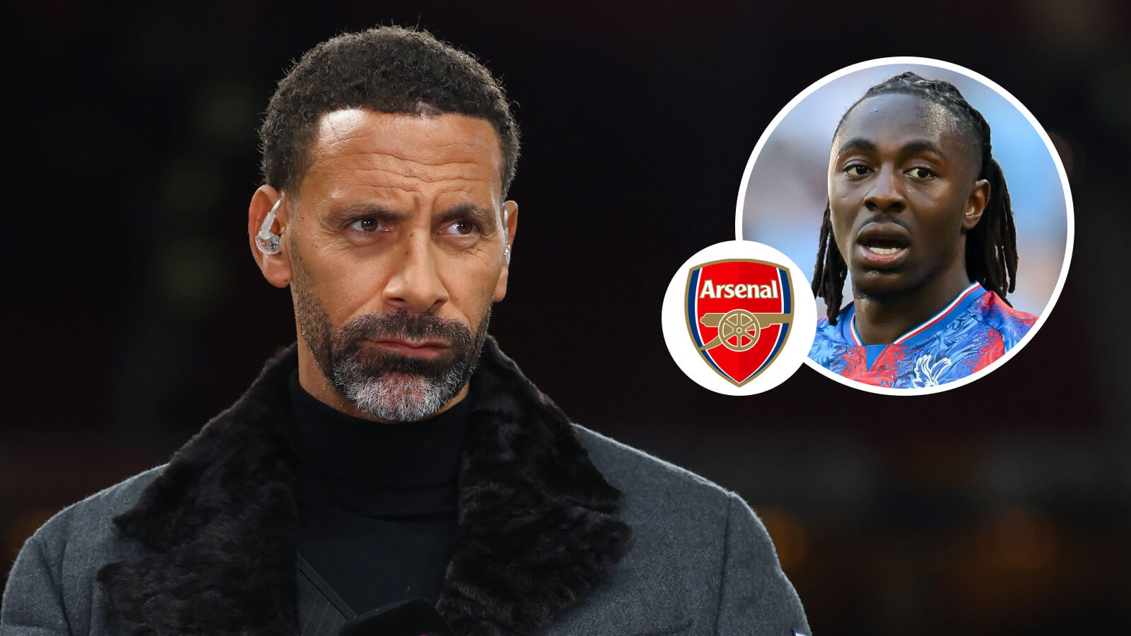 F365 Eberechi Eze Rio Ferdinand with Arsenal badge 1