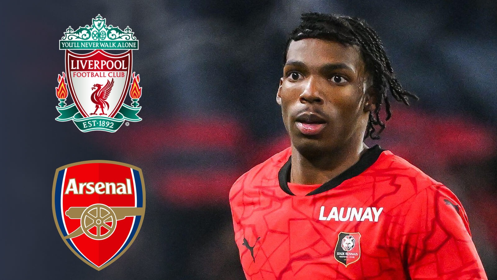 F365 Jeremy Jacquet with Liverpool Arsenal badges 1 1