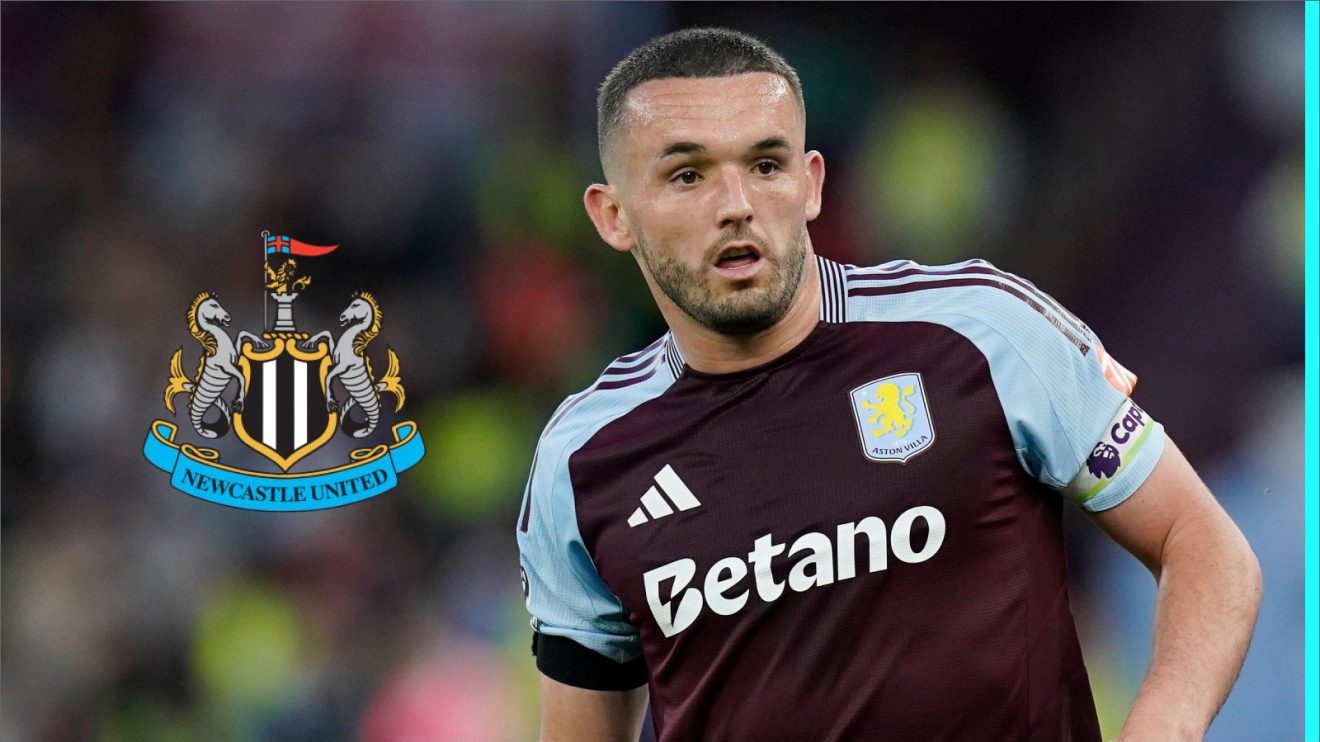 John McGinn and the Newcastle badge