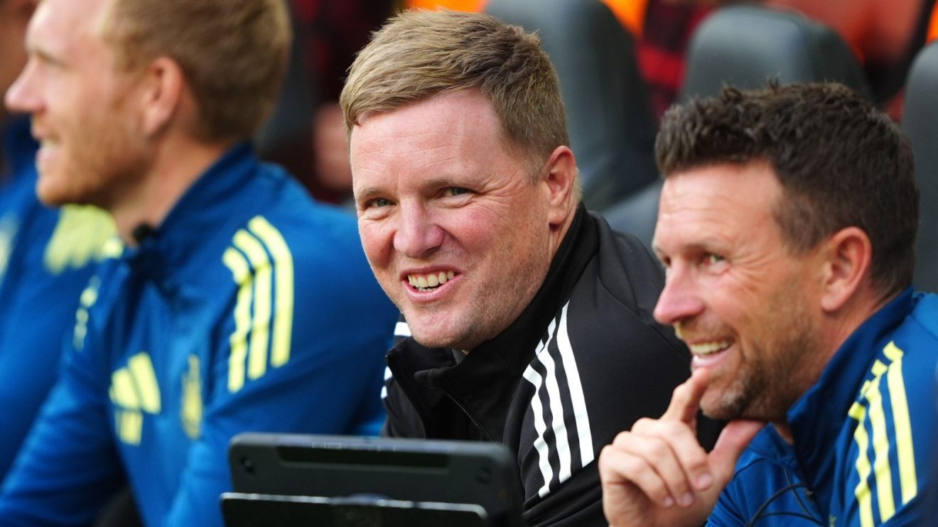 Newcastle boss Eddie Howe ahead of a Sela Cup match