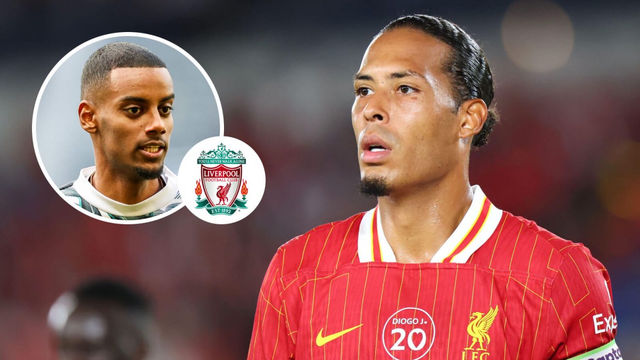 Liverpool captain Virgil van Dijk and Alexander Isak