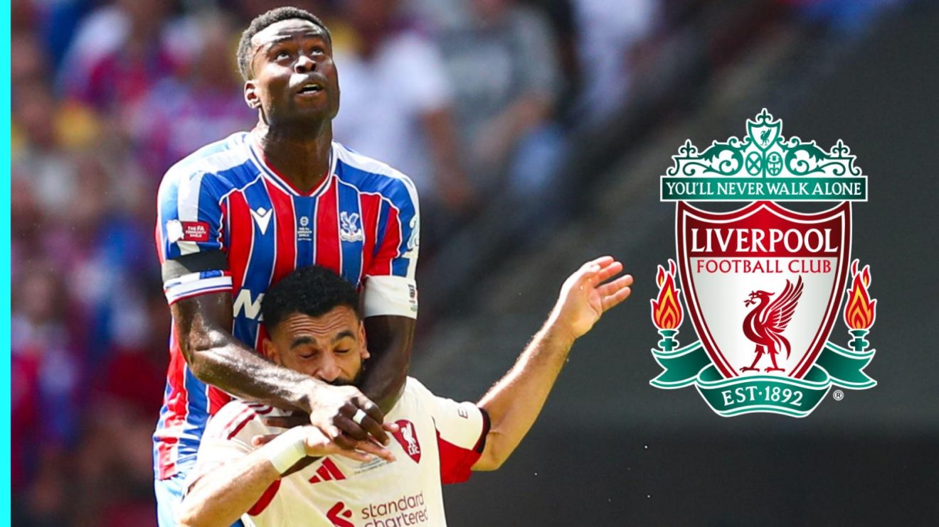 Marc Guehi and the Liverpool badge