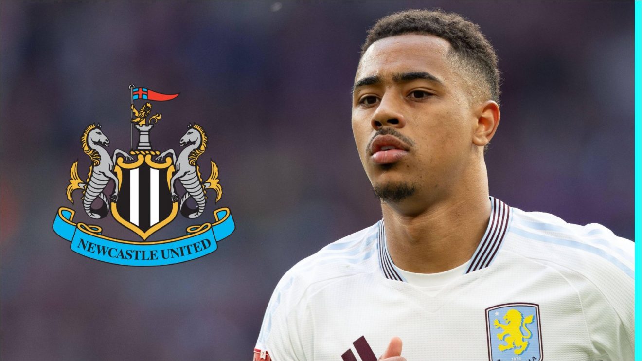 Jacob Ramsey with the Newcastle badge