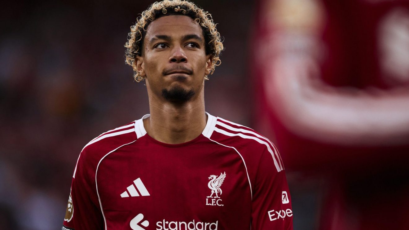 Liverpool striker Hugo Ekitike looks on during a match
