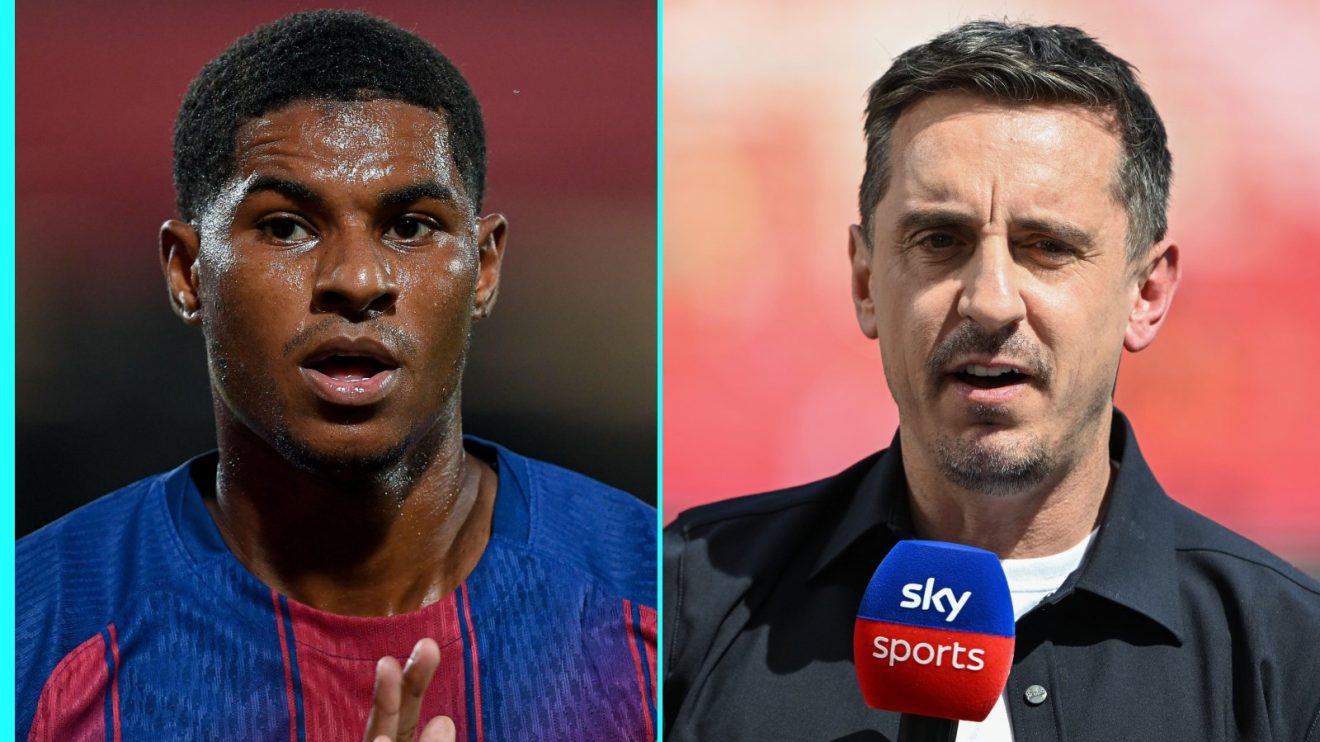 Marcus Rashford and Gary Neville