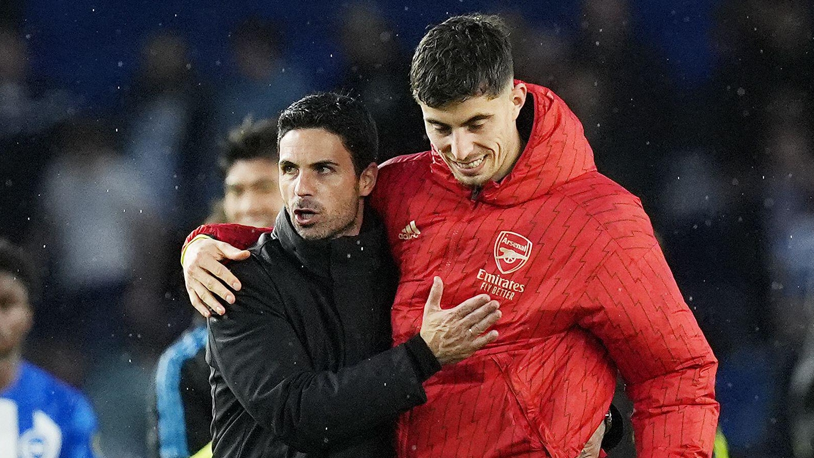 Mikel Arteta and Kai Havertz