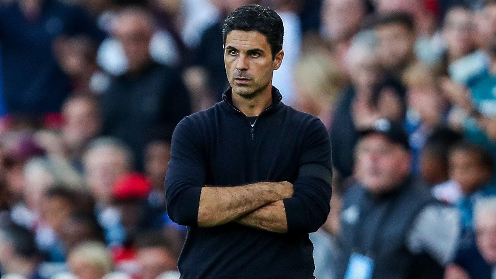 Arsenal manager Mikel Arteta vs Leeds