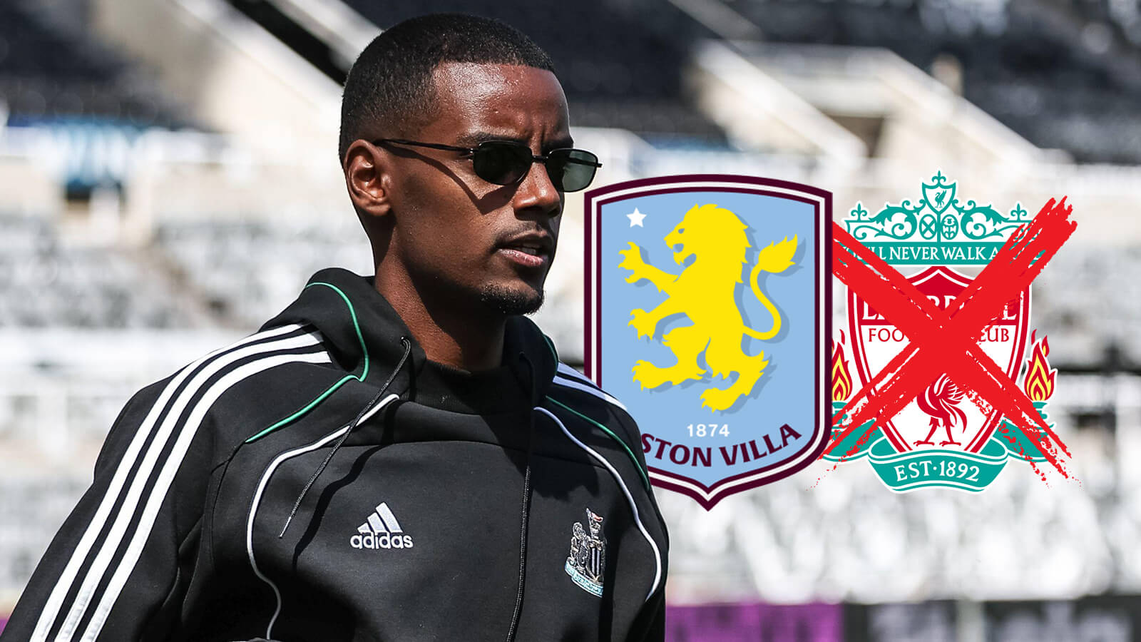 F365 Two Badges Alexander Isak Aston Villa Liverpool