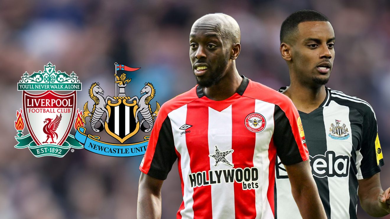 Yoane Wissa and Liverpool transfer target Alexander Isak