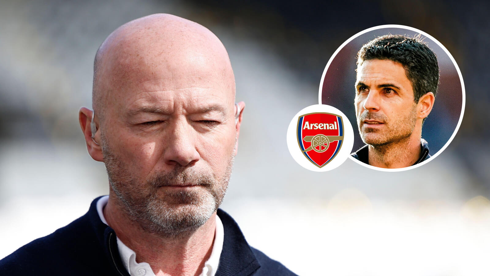 F365 Alan Shearer Mikel Arteta with Arsenal badge 1 1