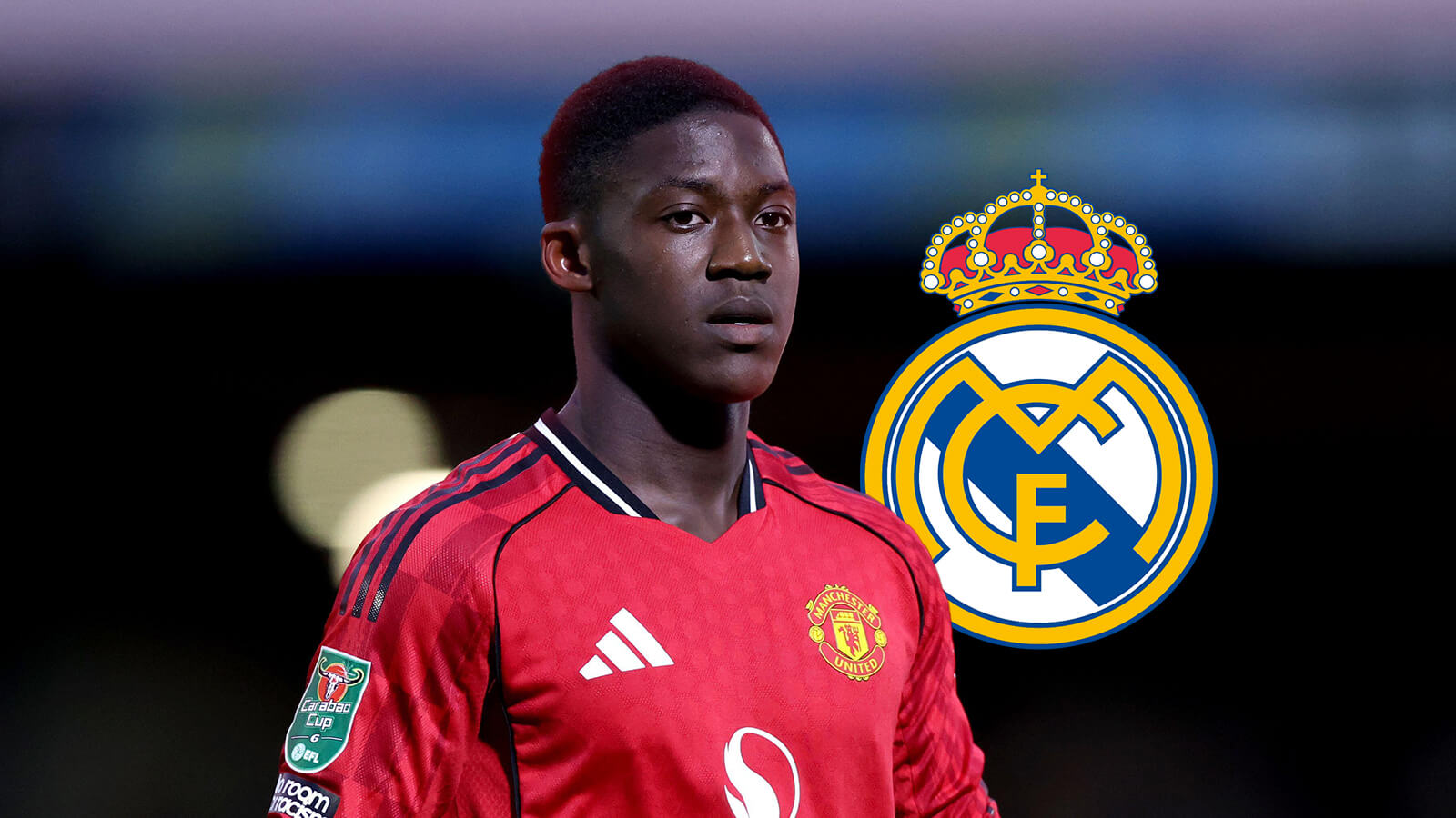 F365 Kobbie Mainoo with Real Madrid badge 1