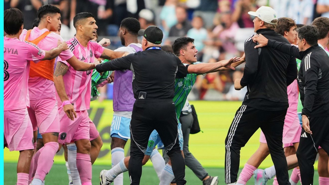 Luis Suarez starts a brawl while playing for Inter Miami