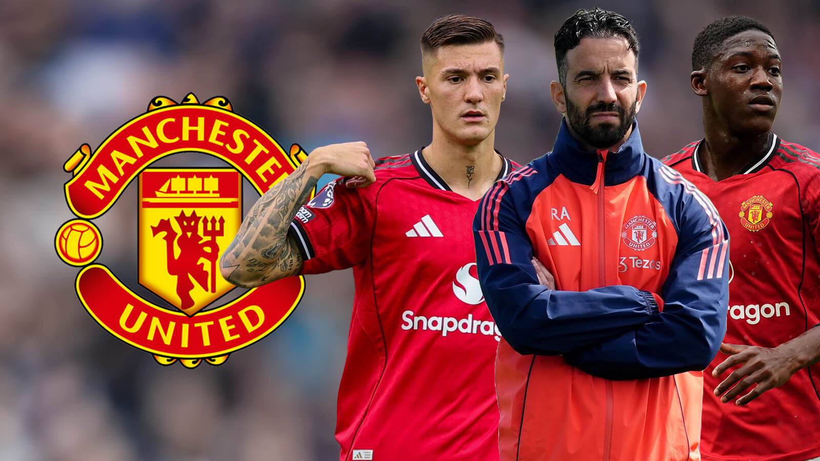 F365 One Badge Benjamin Sesko Ruben Amorim Kobbie Maino Manchester United