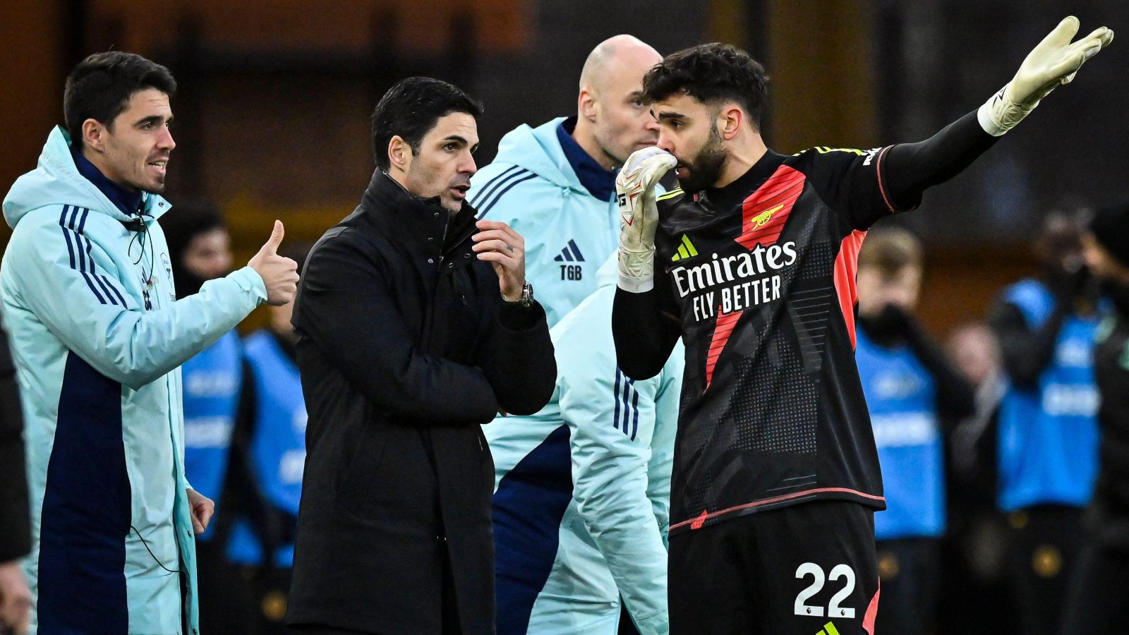 Mikel Arteta David Raya F365