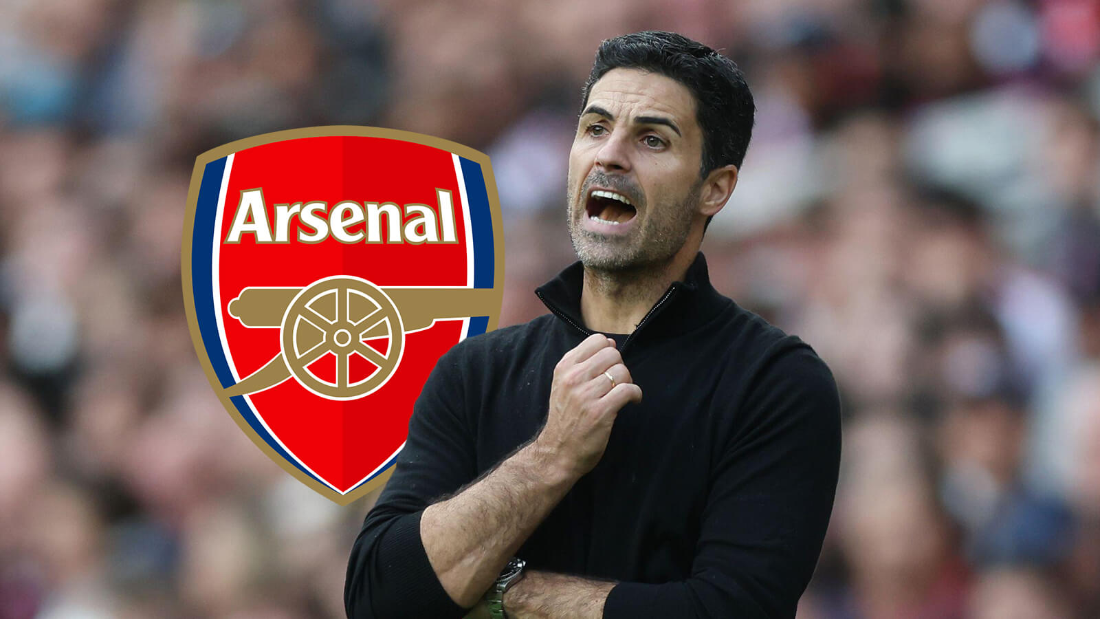 F365 Mikel Arteta with Arsenal badge 1