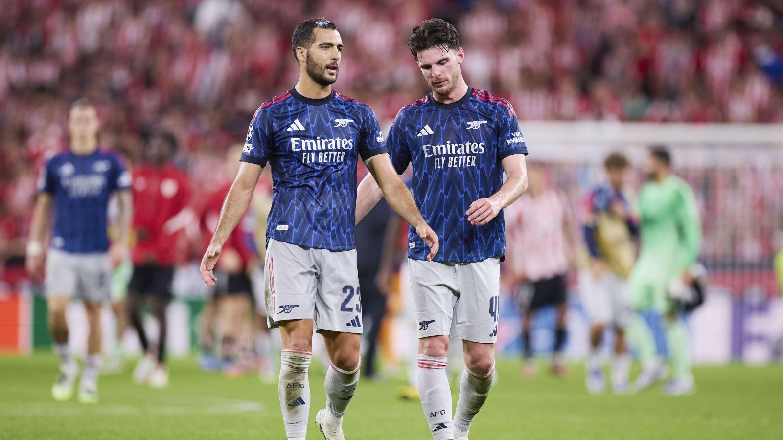 Declan Rice and Mikel Merino
