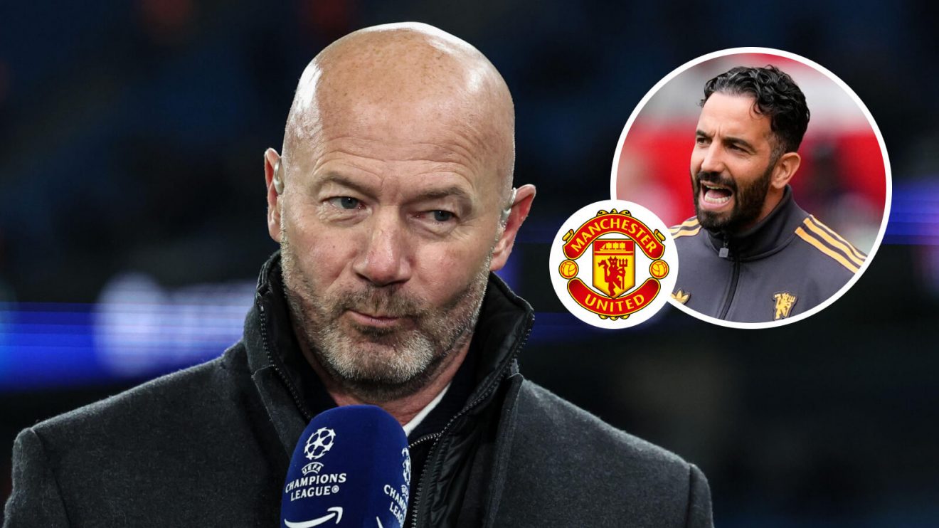 Alan Shearer and Man Utd boss Ruben Amorim