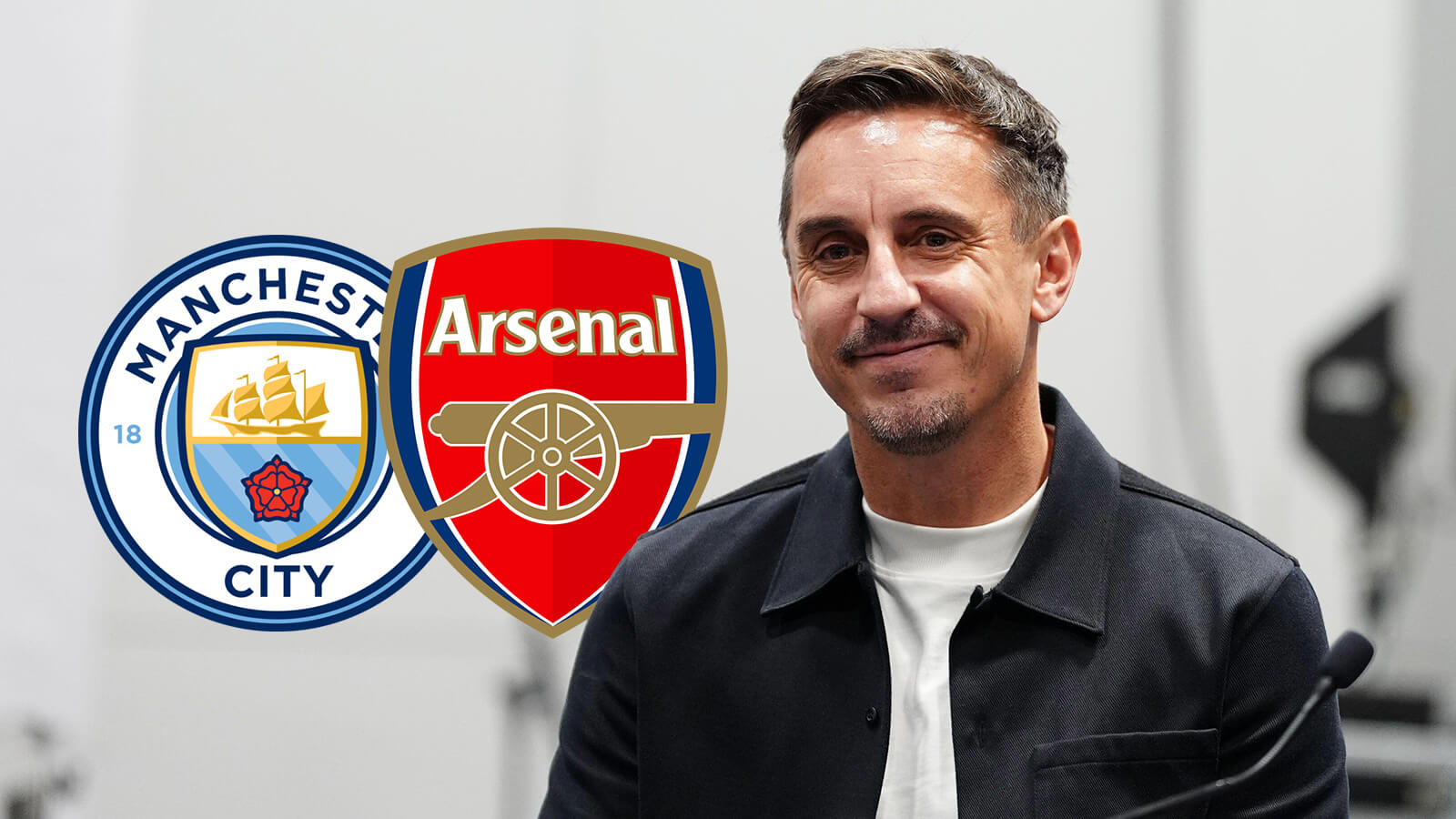 F365 Two Badges Gary Neville Arsenal Manchester City 1