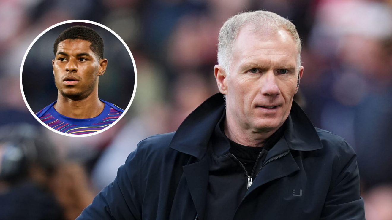 Man Utd legend Paul Scholes and Marcus Rashford