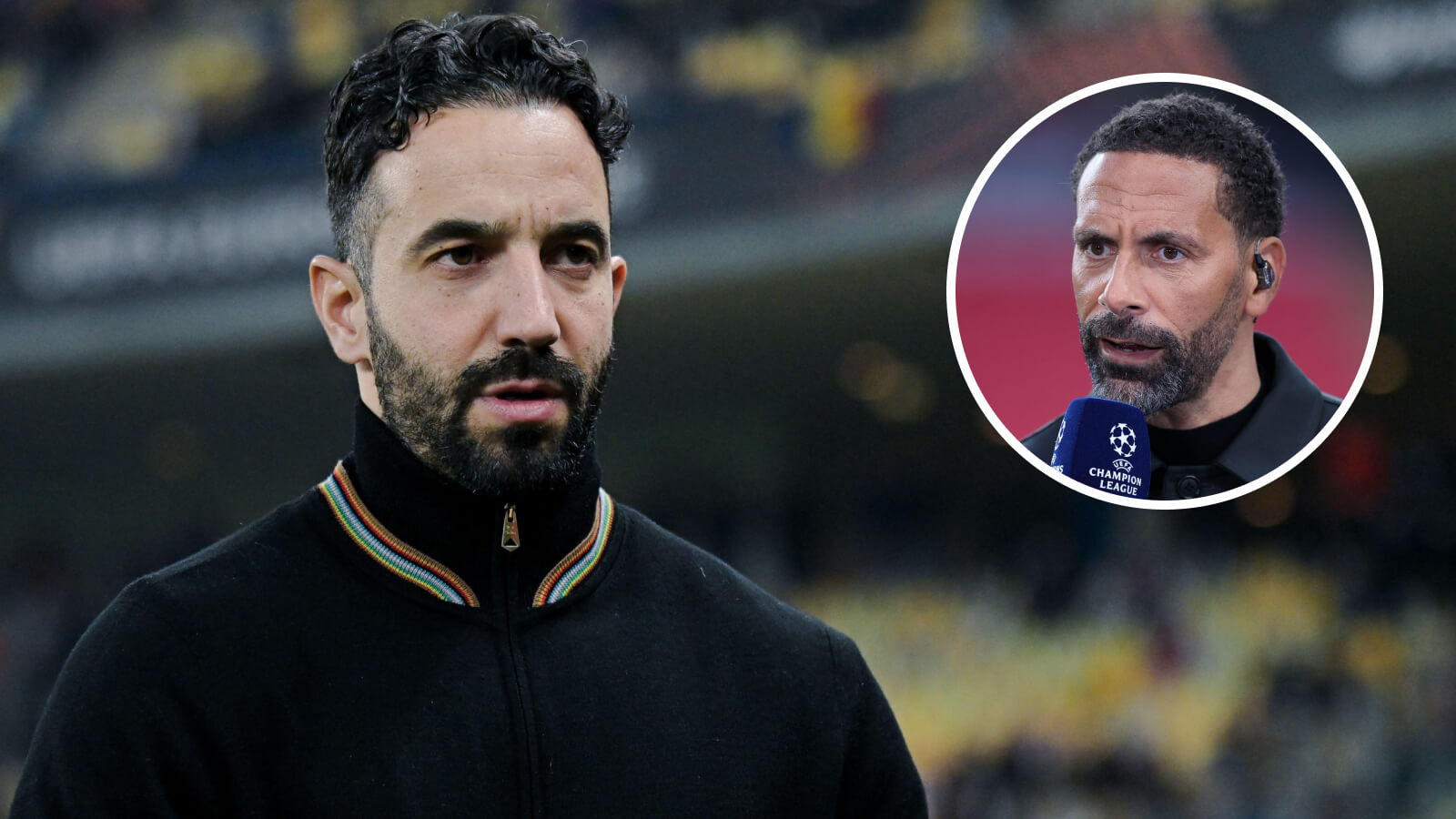 Two Images Collage Ruben Amorim Rio Ferdinand