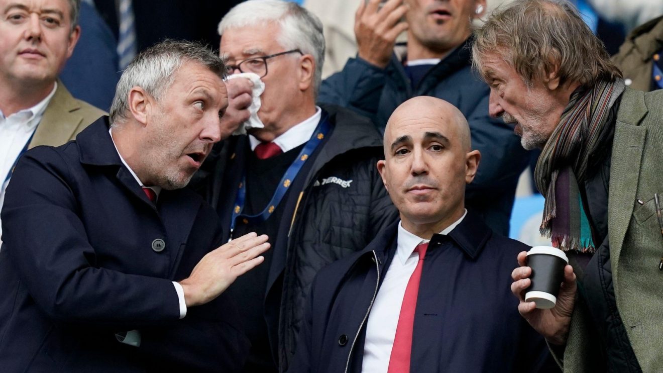 Man Utd execs Jason Wilcox, Omar Berrada and Sir Jim Ratcliffe