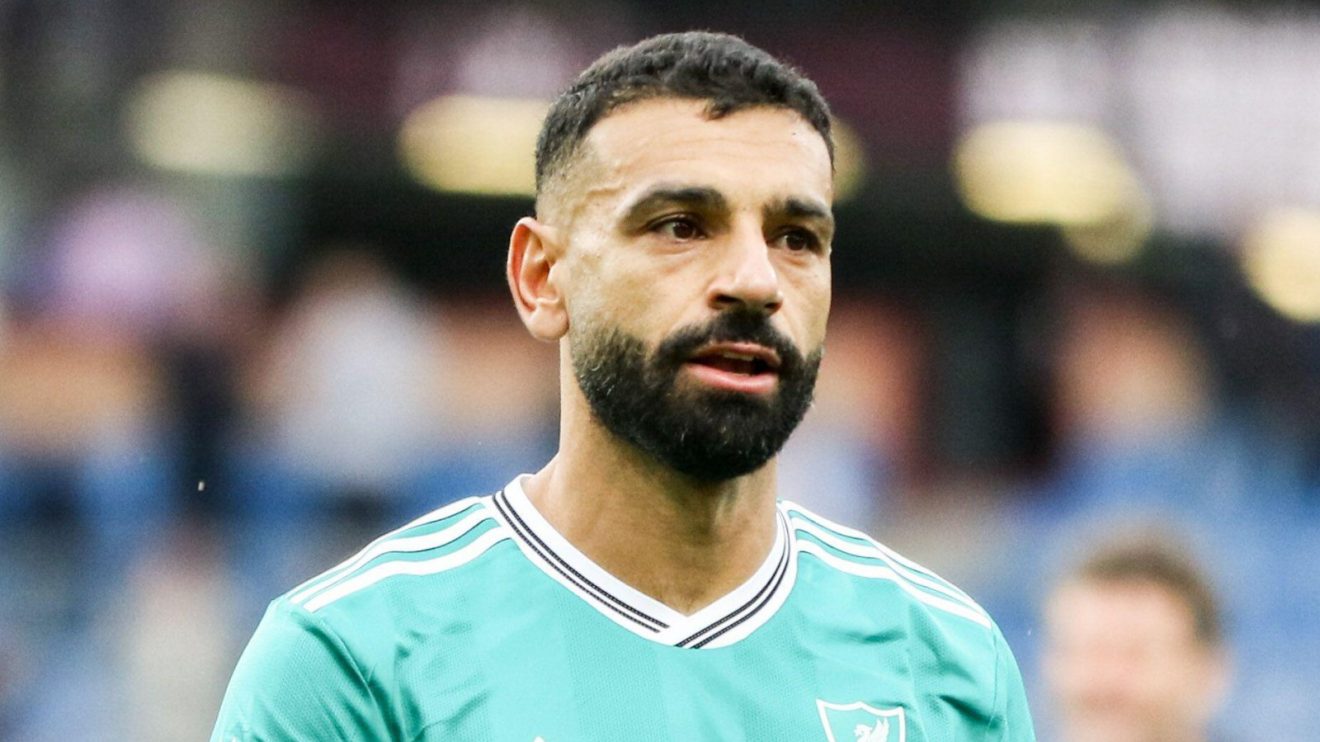 Mohamed Salah looking upset