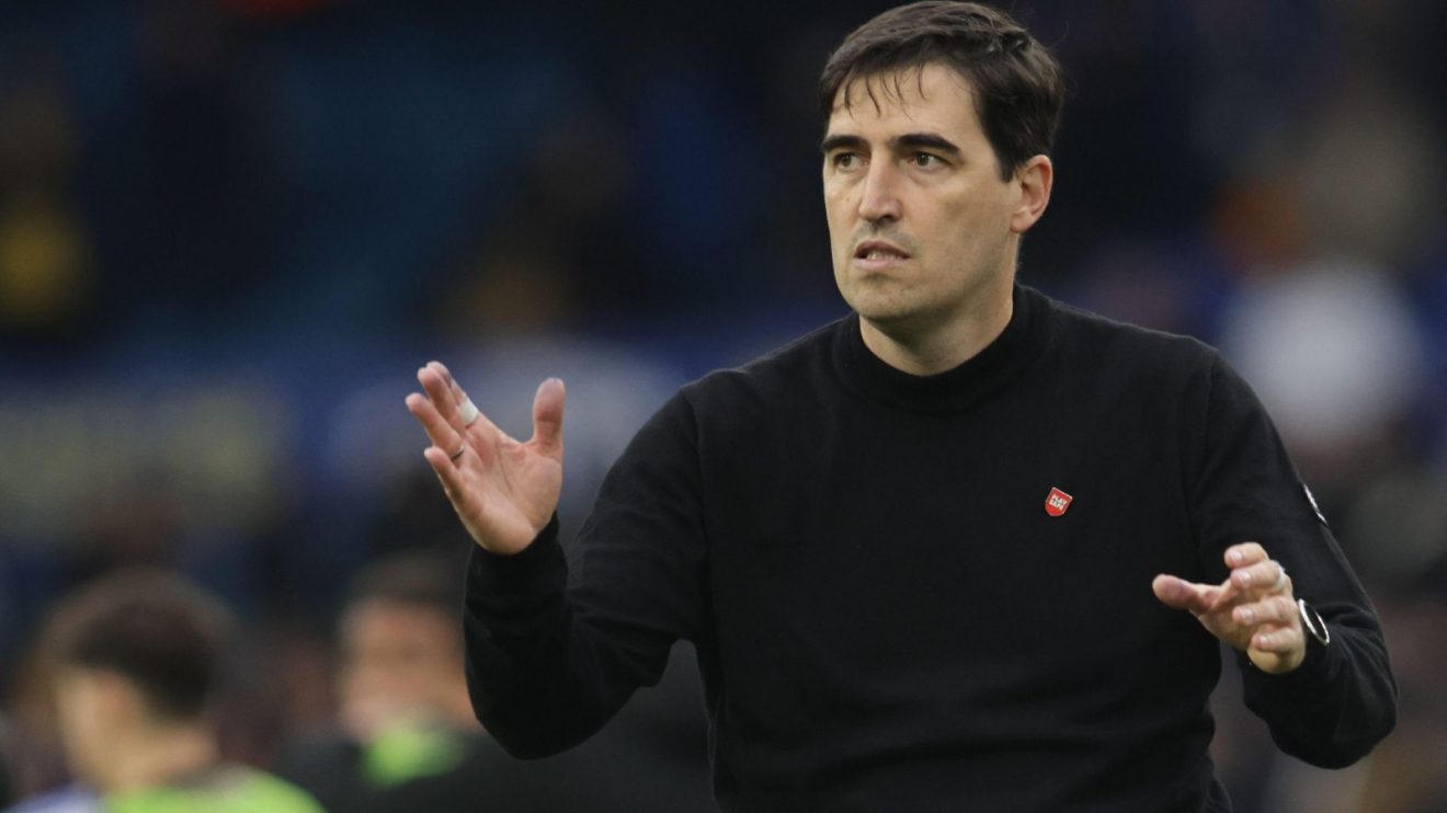Man Utd-linked Bournemouth head coach Andoni Iraola during a match