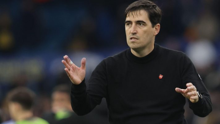 Man Utd-linked Bournemouth head coach Andoni Iraola during a match