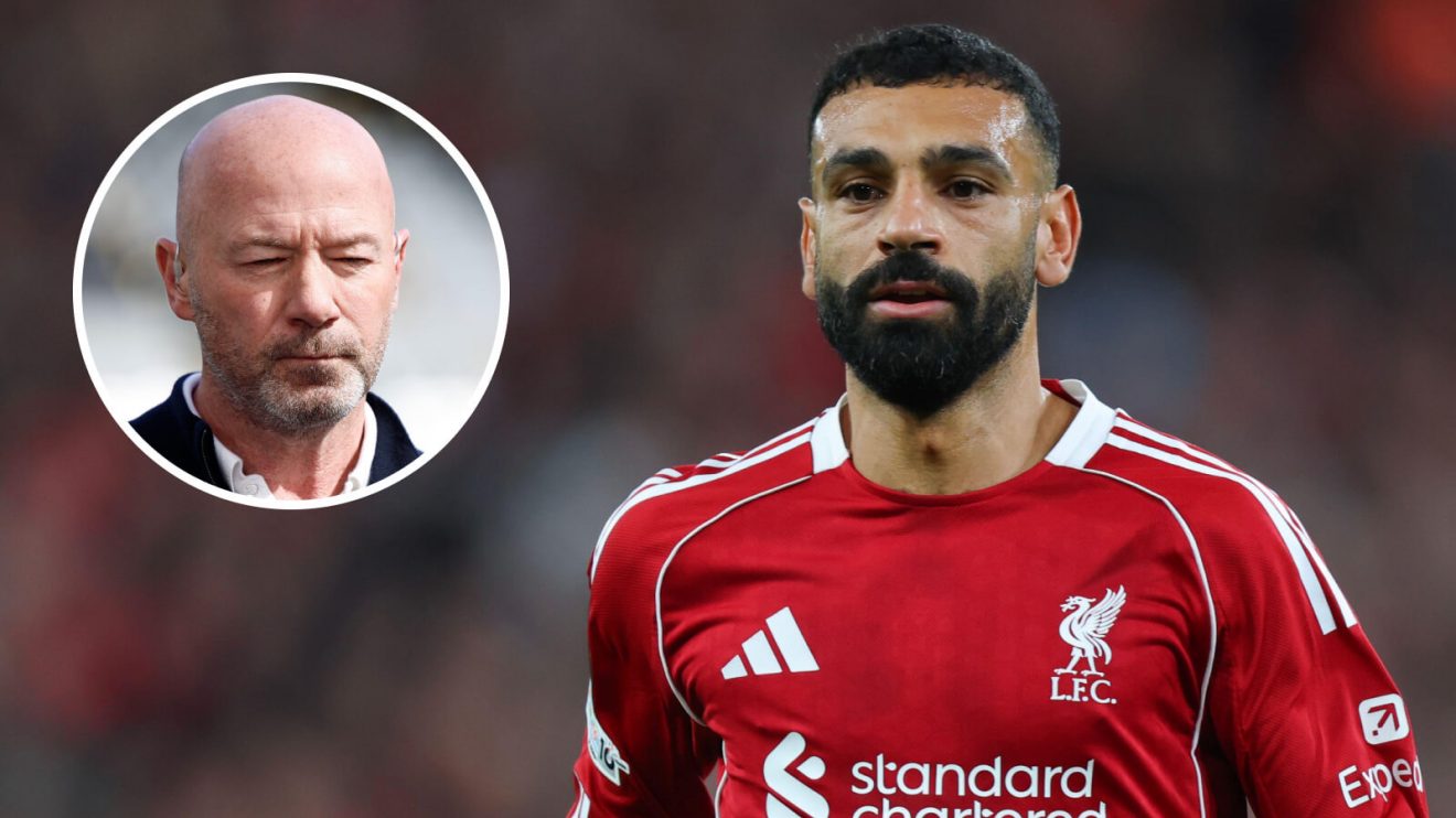 Liverpool forward Mohamed Salah and Alan Shearer