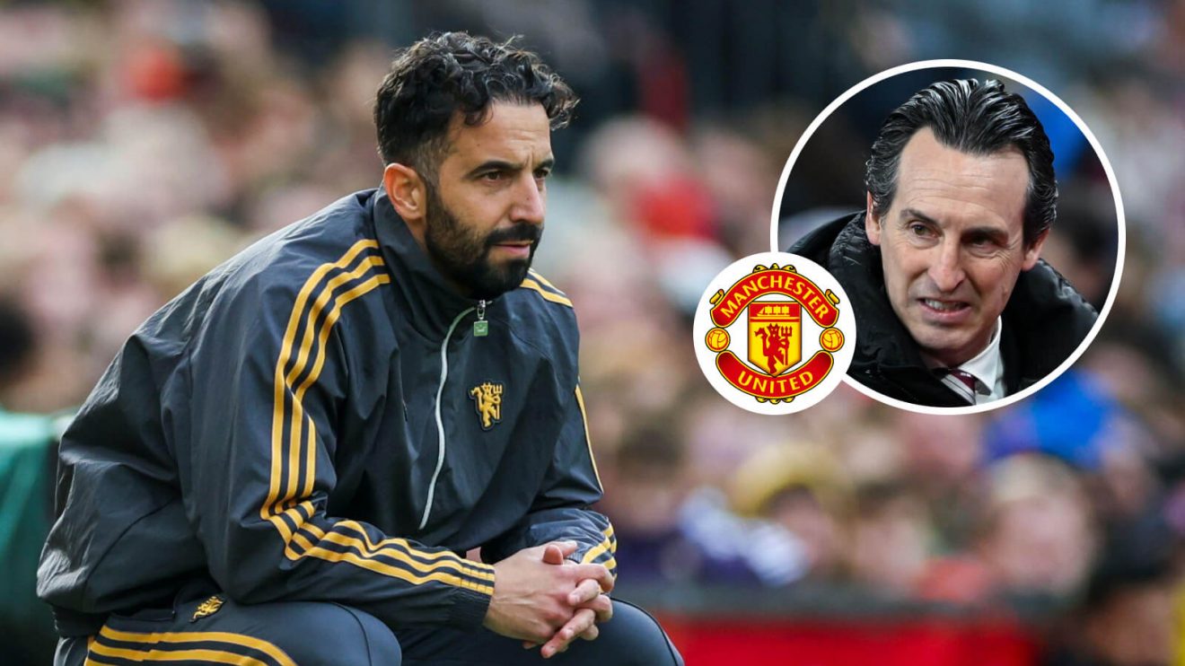 Man Utd boss Ruben Amorim and Unai Emery