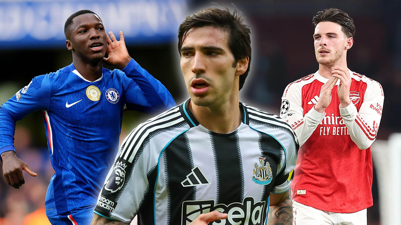 Sandro Tonali Declan Rice Moises Caicedo