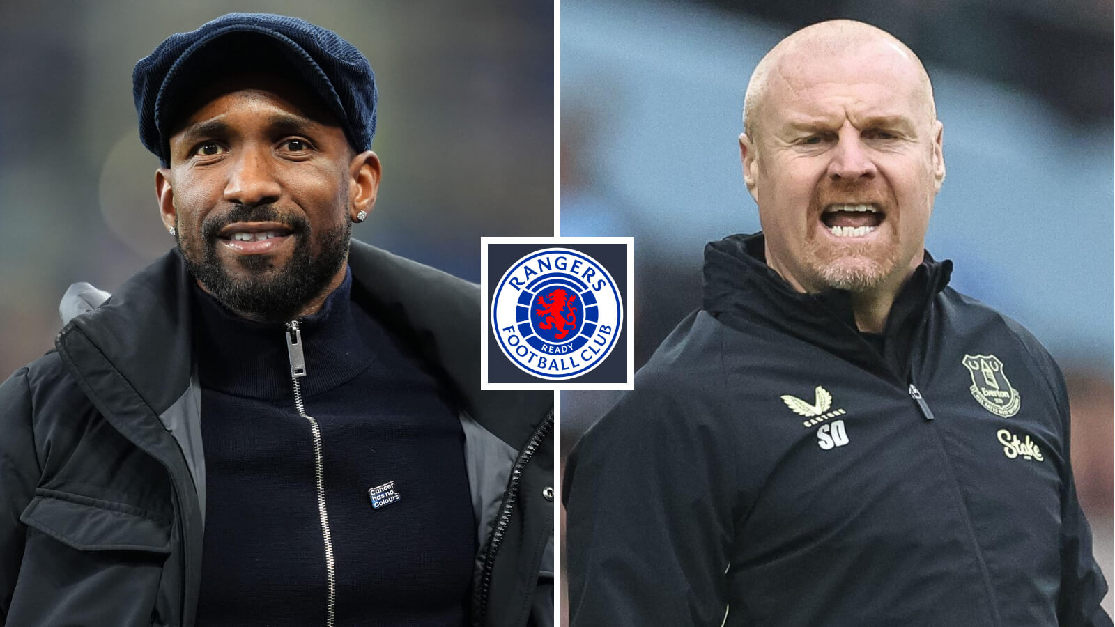 Two Images Collage Jermain Defoe Sean Dyche 1