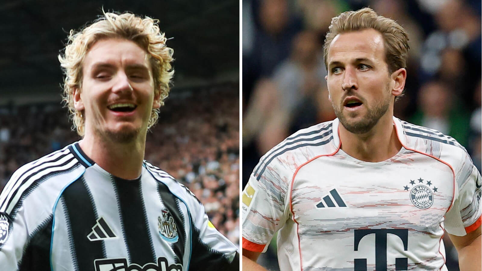 Two Images Collage Nick Woltemade Harry Kane