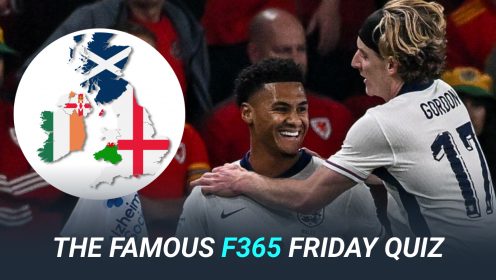 The Famous F365 Friday Quiz: England versus Home Nations and Republic of Ireland…