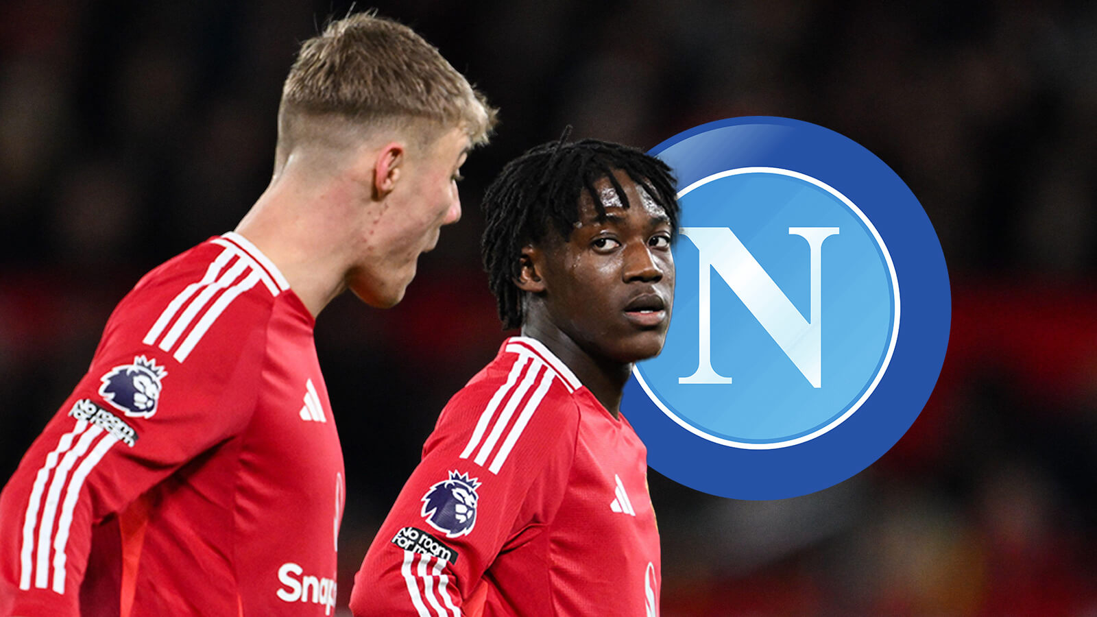 Mainoo 'only' option revealed with Man Utd 'fans perplexed' as Napoli stance becomes clear 2 F365 One Badge Rasmus Hojlund Kobbie Mainoo Napoli