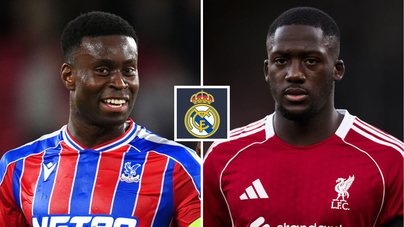 Liverpool target Guehi 'overtakes' Konate on Real Madrid list but Reds are 'optimistic' 3 Two Images Collage Marc Guehi Ibrahima Konate 1
