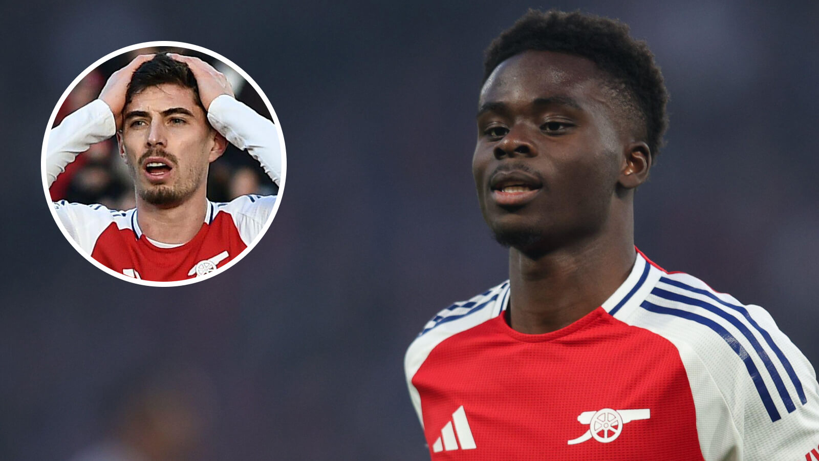 How Havertz injury has directly aided Saka, with teams terrified of Arsenal attack - report 2 Two Images Collage Bukayo Saka Kai Havertz
