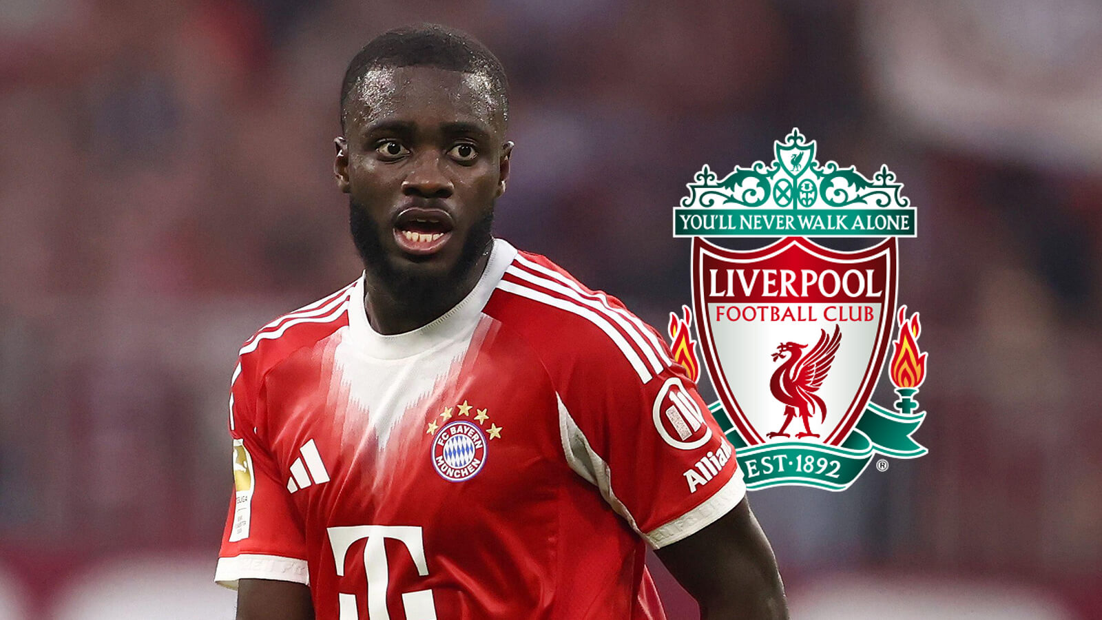 F365 Dayot Upamecano with Liverpool badge 1