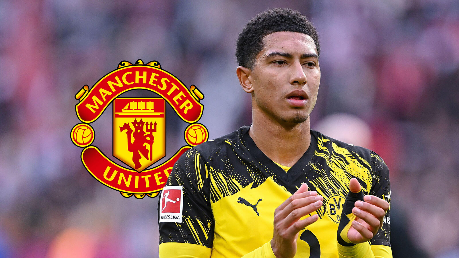 Man Utd prepare £44m 'offer' as Jobe Bellingham decides on shock transfer to Old Trafford 6 F365 Jobe Bellingham with Man utd badge 1