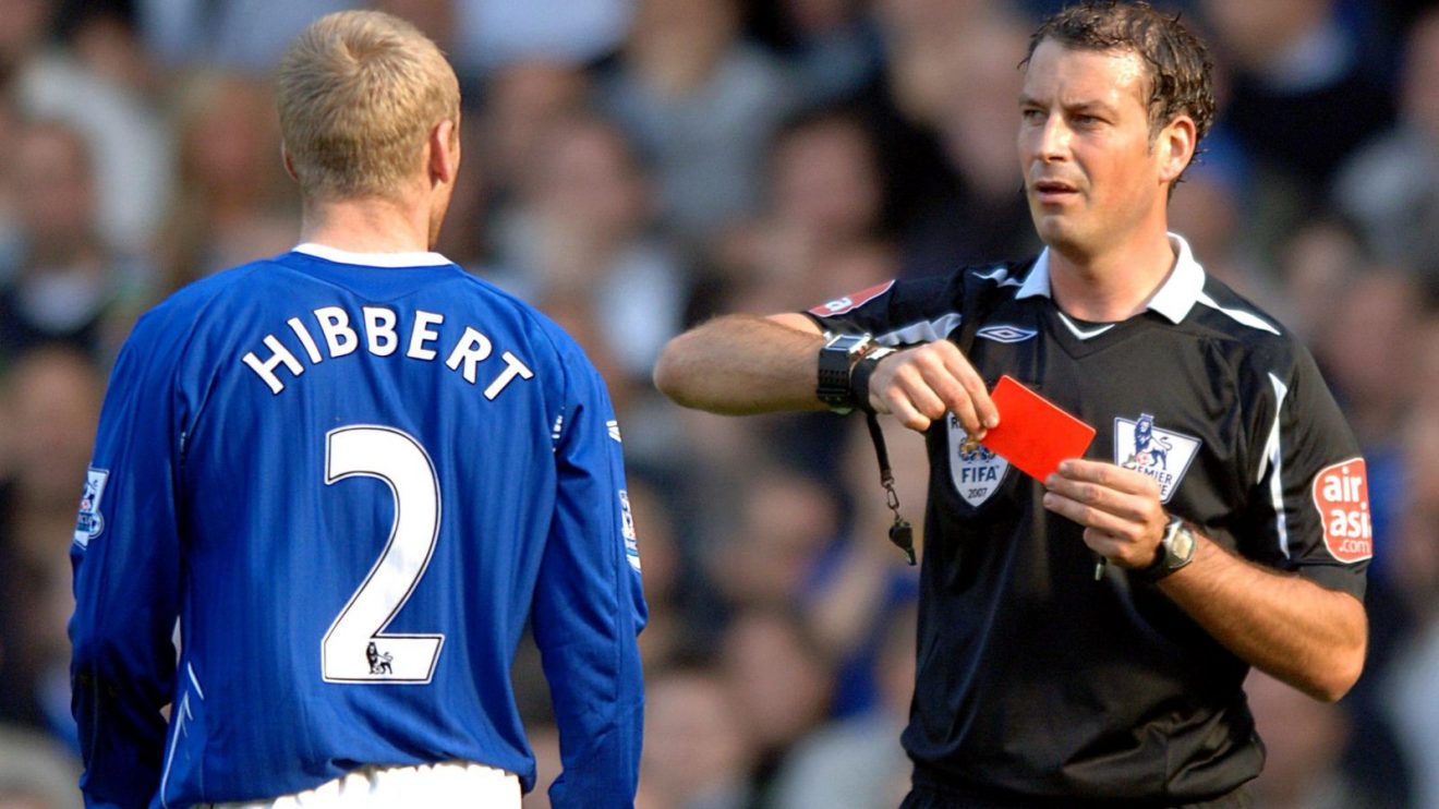 Mark Clattenburg and Tony Hibbert