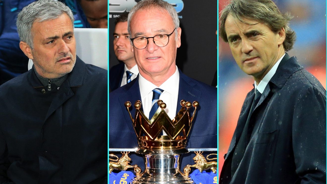Jose Mourinho, Claudio Ranieri, Roberto Mancini.
