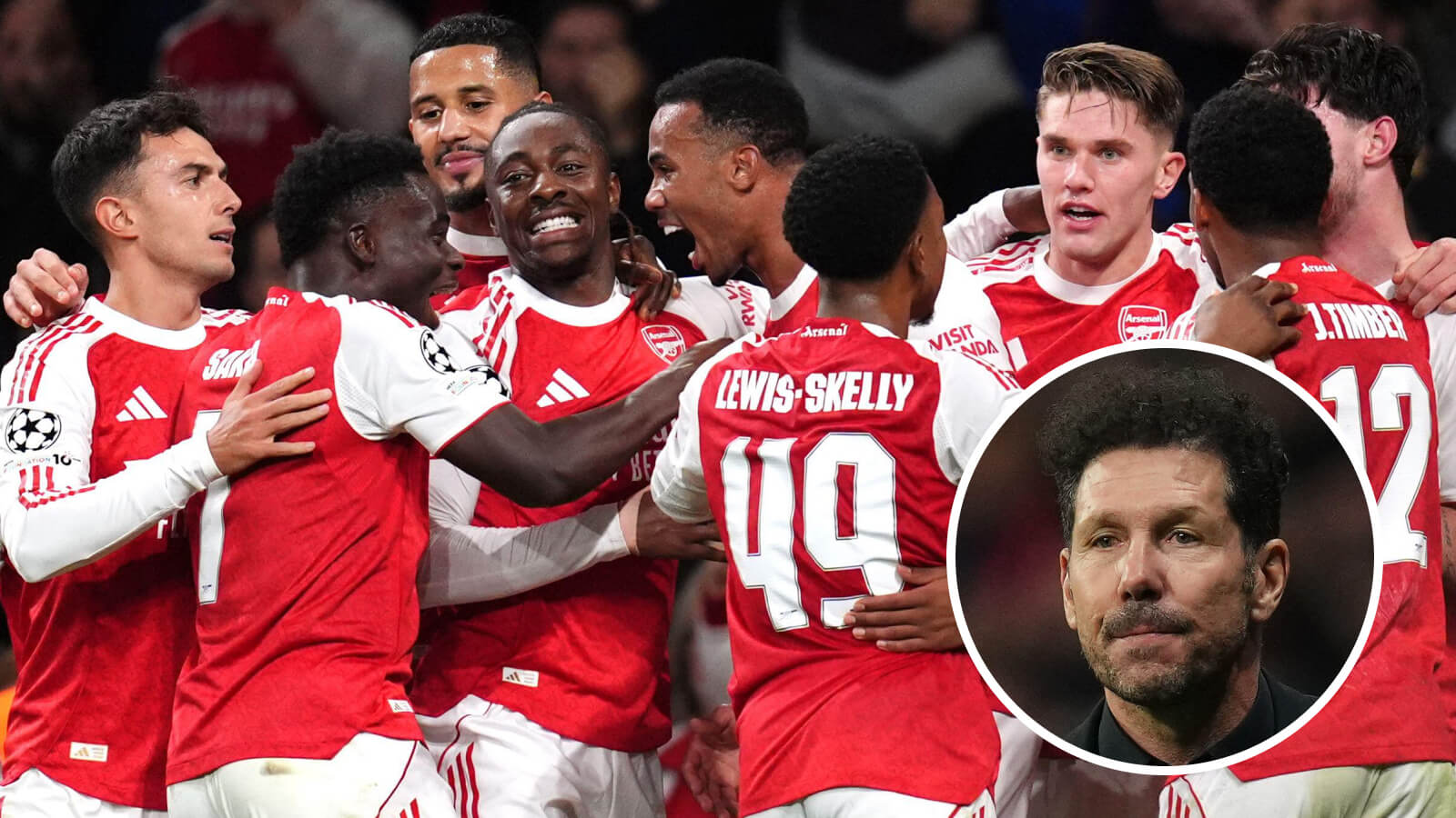 Simeone hails Arsenal as 'best team' he's faced this season with two giants ignored 5 TT Arsenal players Diego Simeonee 1
