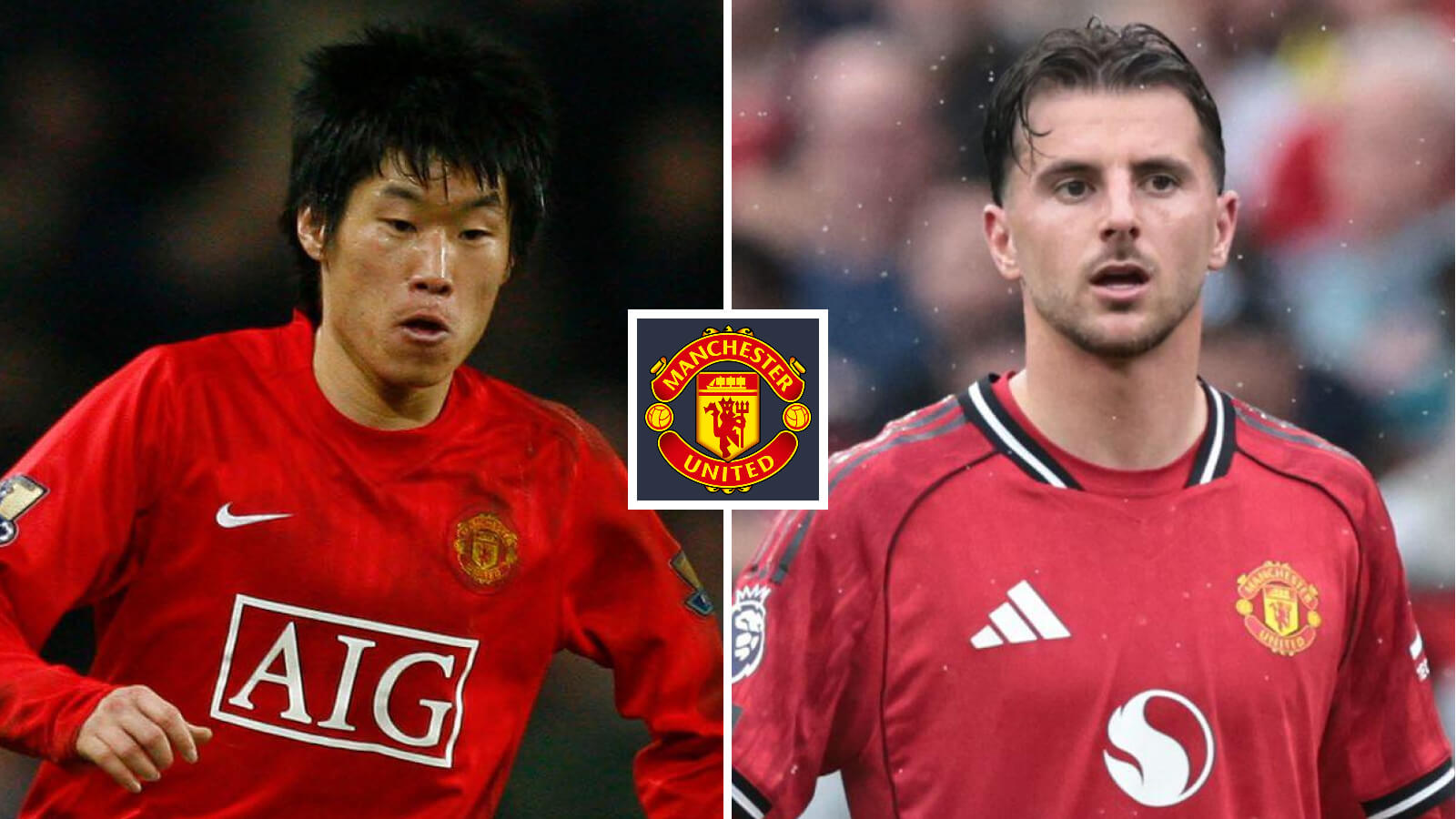 Two Images Collage Ji sung Park Mason Mount 1