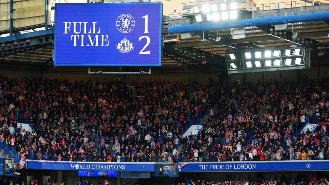 Chelsea and Sunderland scoreboard